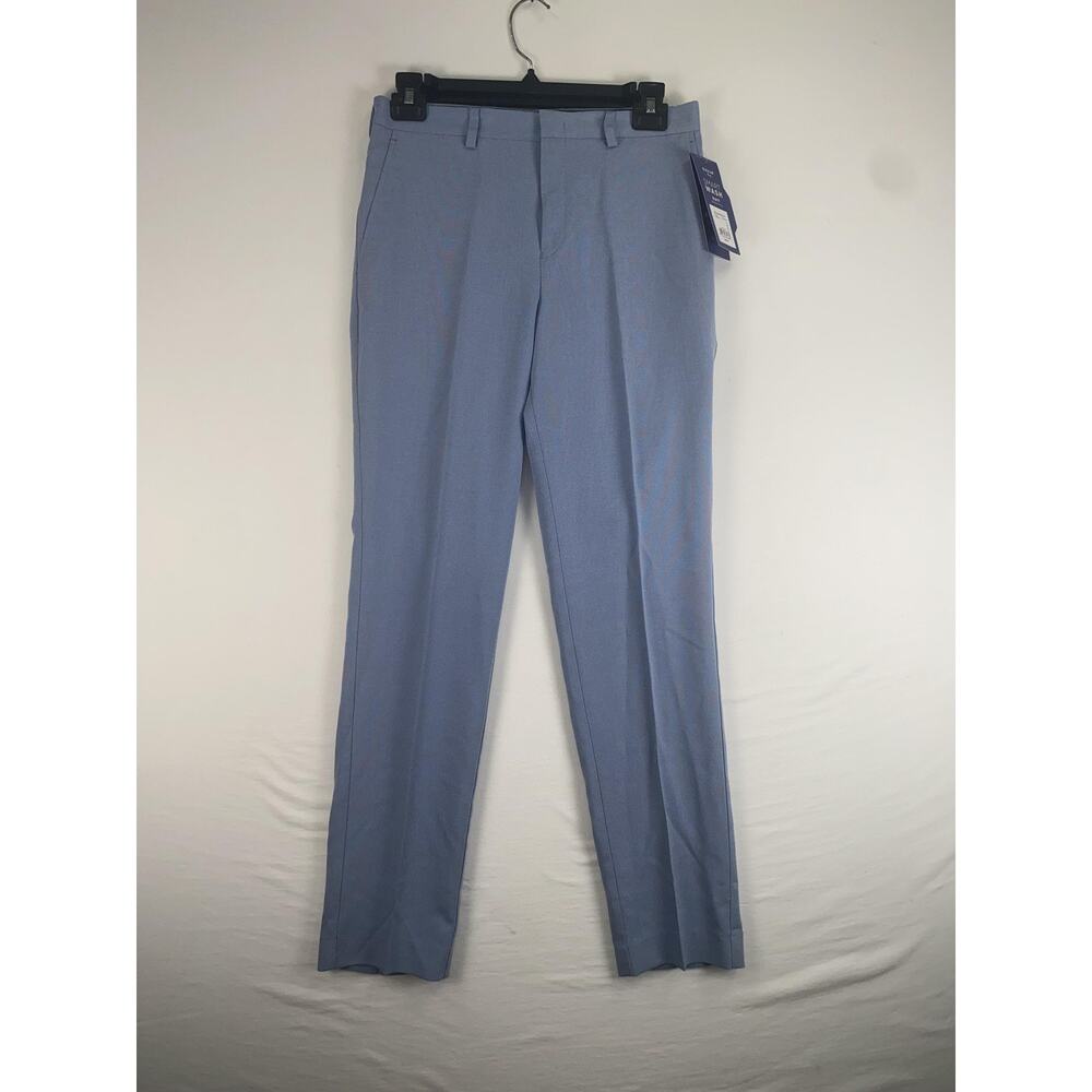 Haggar Dress Pants Boys 16 Blue Smart Wash Suit Separates Stretch Flat Front